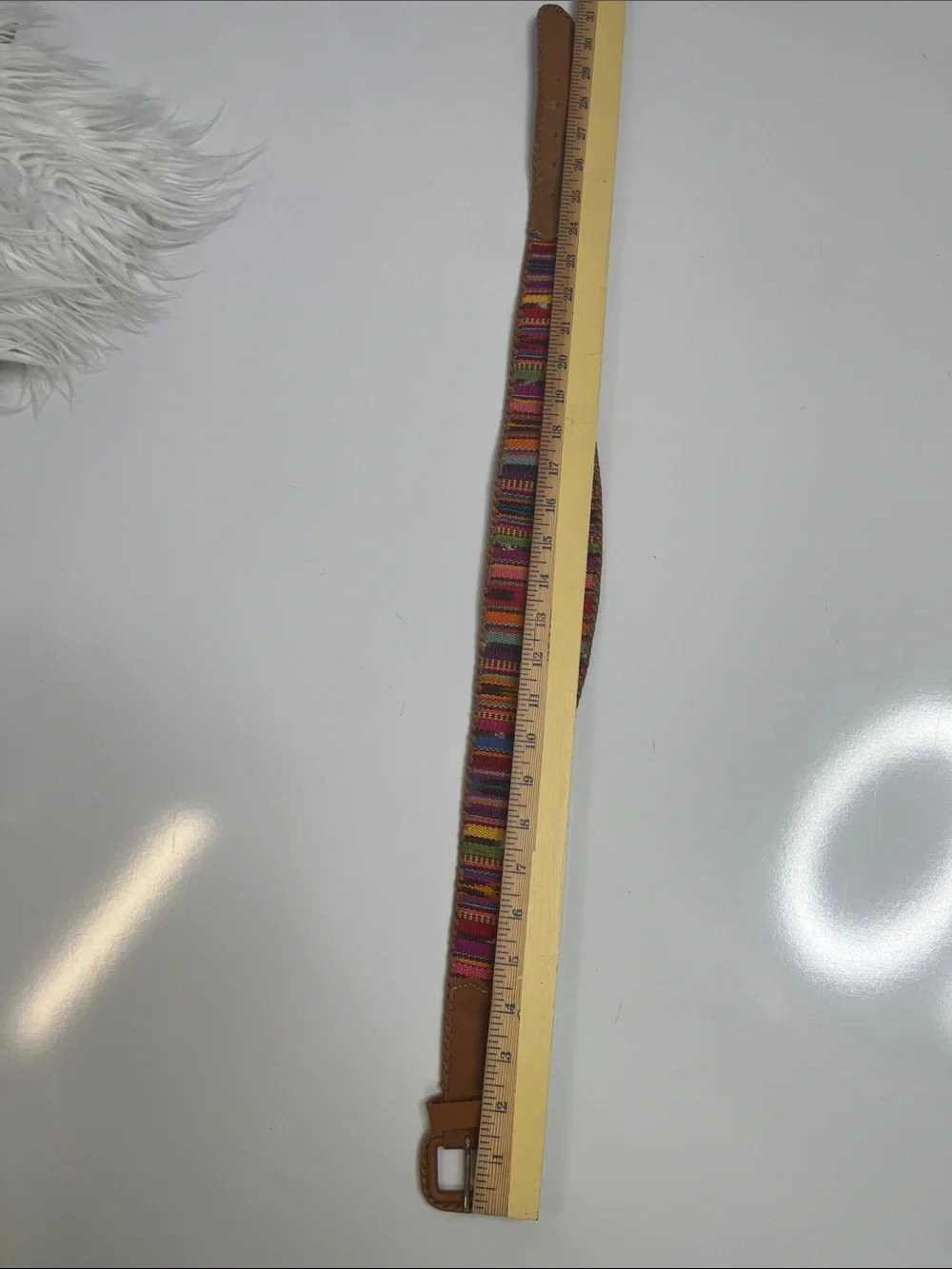 Lands End Vintage Handwoven Textile Belt Serape Southwestern Size 26